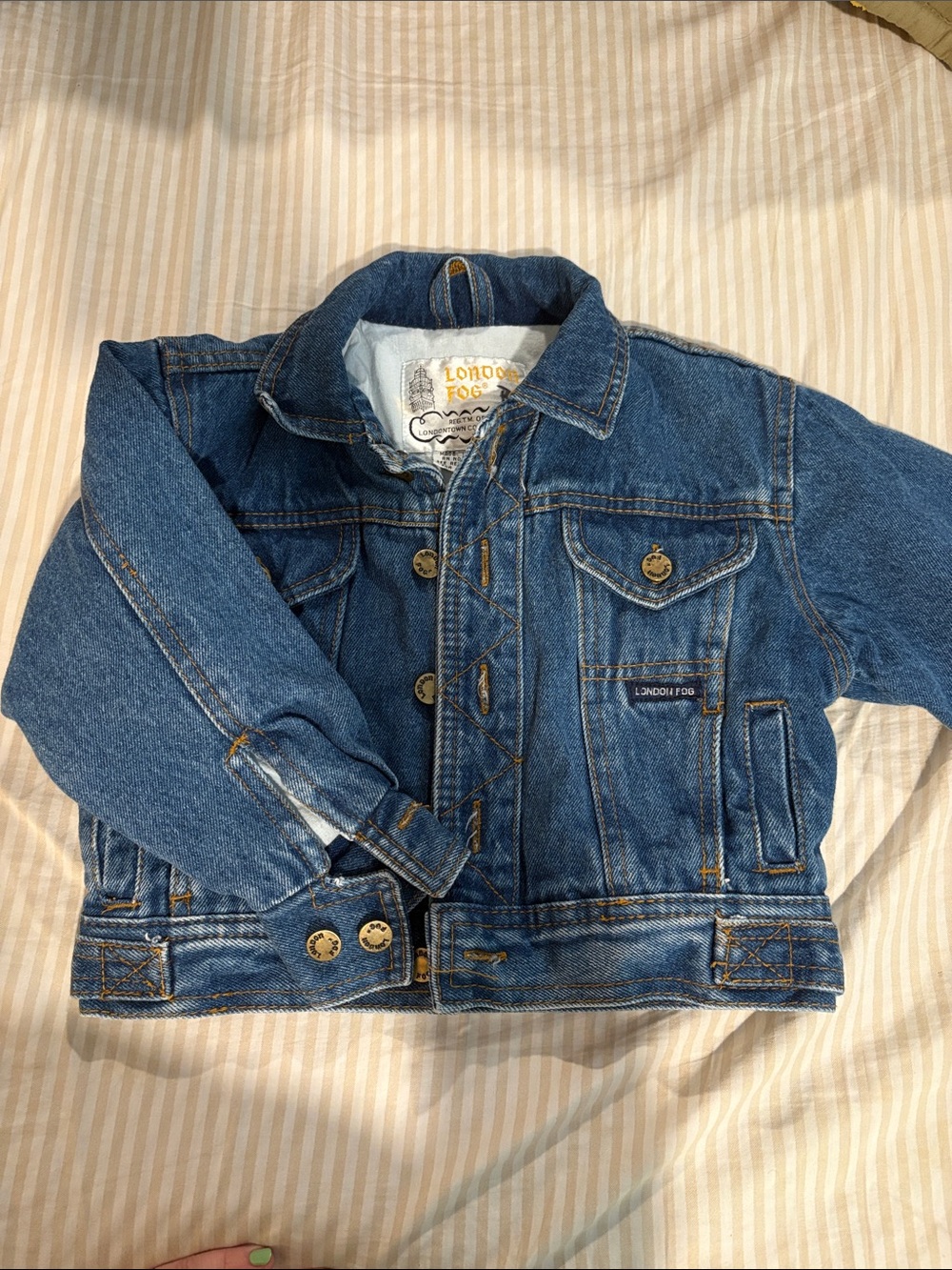 London Fog Kids Denim Jacket in Blue size M